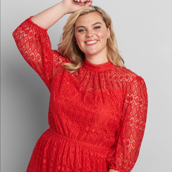 💖🆕LB Embroidered Lace F&F Dress - Picture 2 of 4